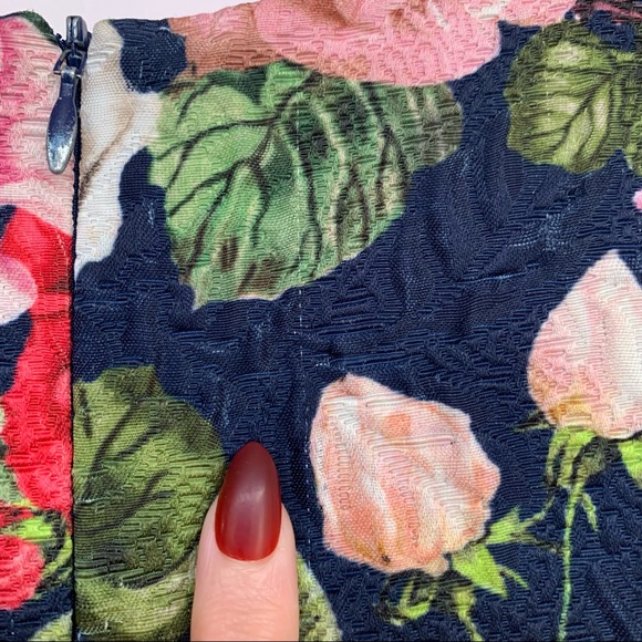 Women's Blugirl Blumarine Sleeveless Multicolor Rose Floret Dress, Small - Picture 12 of 14